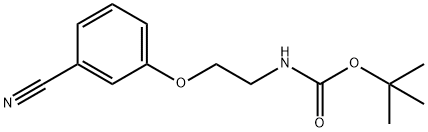 3-(BOC-氨基乙氧基)苯腈 结构式