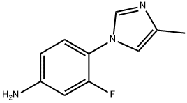 3-氟-4-(4-甲基-1H-咪唑-1-基)苯胺 结构式