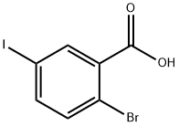 2-溴-5-碘苯甲酸 结构式