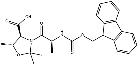 (4S,5R)-3-(N-芴甲氧羰基丙氨酰)-2,2,5-三甲基恶唑烷-4-羧酸 结构式