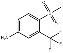 4-(甲基磺酰基)-3-(三氟甲基)苯胺 结构式