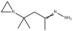 2-Pentanone,  4-(1-aziridinyl)-4-methyl-,  hydrazone 结构式