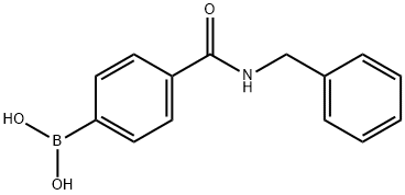 4-(N-苄基甲酰氨)苯基硼酸 结构式