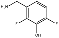 Phenol, 3-(aminomethyl)-2,6-difluoro- (9CI) 结构式