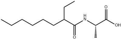 Alanine,  N-(2-ethyl-1-oxooctyl)- 结构式