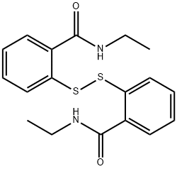 N-乙基-2-[2-(丙酰氨基)苯基]二巯基苯甲酰胺 结构式