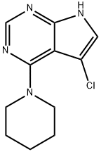5-Chloro-4-piperidin-1-yl-7H-pyrrolo[2,3-d]pyrimidine 结构式