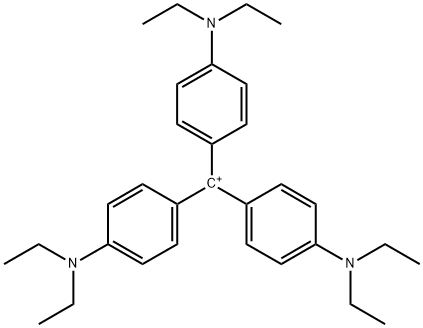 bis[4-(diethylamino)phenyl][4-(diethylammonio)phenyl]methylium  结构式