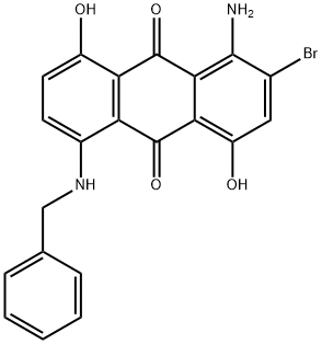 1-amino-5-(benzylamino)-2-bromo-4,8-dihydroxyanthraquinone  结构式