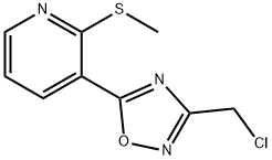 3-[3-氯甲基-1,2,4-氧二唑-5-基-2-甲基硫代)吡啶 结构式