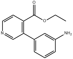 3-(3-氨基苯基)-4-吡啶甲酸乙酯 结构式