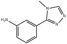 3-(4-甲基-4H-1,2,4-三唑-3-基)苯胺 结构式