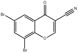 3-CYANO-6,8-DIBROMOCHROMONE 结构式