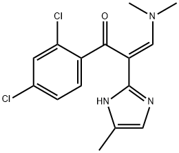 (2Z)-1-(2,4-二氯苯基)-3-(二甲基氨基)-2-(5-甲基-1H-咪唑-2-基)-2-丙烯-1-酮 结构式