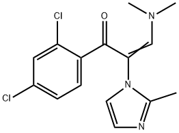 2-Propen-1-one,  1-(2,4-dichlorophenyl)-3-(dimethylamino)-2-(2-methyl-1H-imidazol-1-yl)- 结构式