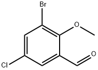 3-溴-5-氯-2-甲氧基苯甲醛 结构式