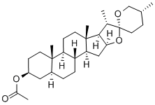 剑麻皂苷元乙酸酯 结构式