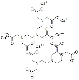 CALCIUM,2-[2-[BIS(CARBOXYMETHYL)AMINO]ETHYL-[2-[CARBOXYLATOMETHYL(CARBOXYMETHYL)AMINO]ETHYL]AMINO]AC 结构式