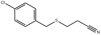 3-[(4-CHLOROBENZYL)THIO]PROPANENITRILE 结构式