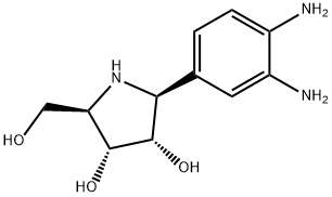 3,4-Pyrrolidinediol, 2-(3,4-diaminophenyl)-5-(hydroxymethyl)-, (2S,3S,4R,5R)- 结构式