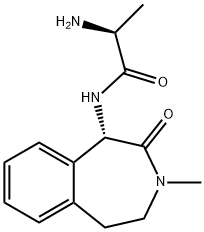 (S)-2-AMINO-N-((S)-3-METHYL-2-OXO-2,3,4,5-TETRAHYDRO-1H-BENZO[D]AZEPIN-1-YL)PROPANAMIDE 结构式