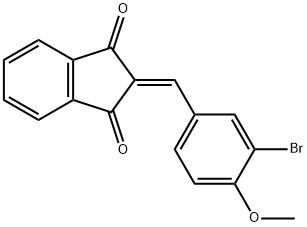 2-[(3-bromo-4-methoxyphenyl)methylene]-1H-indene-1,3(2H)-dione 结构式