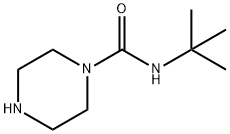 N-叔-丁基哌嗪-1-甲酰胺 结构式