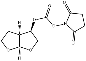 (3R,3AS,6AR)-羟基六氢呋喃并[2,3-Β]呋喃基丁二酰亚胺基碳酸酯 结构式