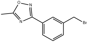 3-[3-(溴甲基)苯基]-5-甲基-1,2,4-噁二唑 结构式