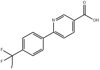 6-(4-(三氟甲基)苯基)烟酸 结构式