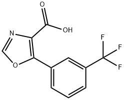 5-[3-(三氟甲基)苯基]-4-噁唑羧酸 结构式