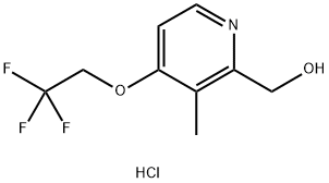 2-羟甲基-3-甲基-4-(2,2,2-三氟乙氧基)吡啶盐酸盐 结构式