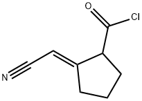 Cyclopentanecarbonyl chloride, 2-(cyanomethylene)-, (E)- (8CI) 结构式