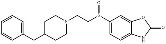 6-{[2-(4-BENZYLPIPERIDIN-1-YL)ETHYL]SULFINYL}-1,3-BENZOXAZOL-2(3H)-ONE 结构式