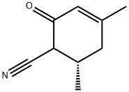 3-Cyclohexene-1-carbonitrile, 4,6-dimethyl-2-oxo-, (6S)- (9CI) 结构式