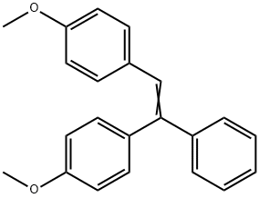 1,1'-(1-Phenyl-1,2-ethenediyl)bis(4-methoxybenzene) 结构式