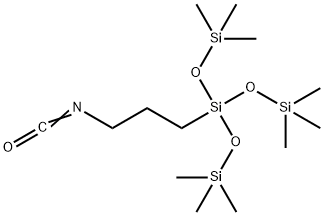 3-(3-异氰酸丙基)-1,1,1,5,5,5-六甲基-3-[(三甲基硅烷基)氧基]三硅氧烷 结构式