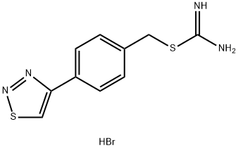 4-(1,2,3-THIADIAZOL-4-YL)BENZYL AMINOMETHANIMIDOTHIOATE HYDROBROMIDE 结构式