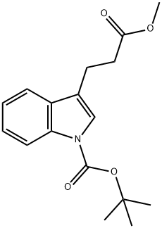 N-BOC-吲哚-3-丙酸甲酯 结构式