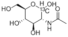 2-ACETAMIDO-2-DEOXY-D-[1-13C]GLUCOSE 结构式