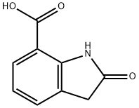2-吲哚酮-7-羧酸 结构式