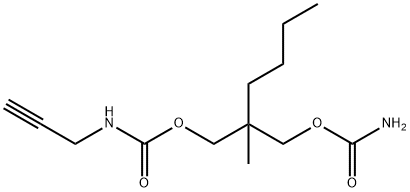 N-(2-Propynyl)carbamic acid 2-(carbamoyloxymethyl)-2-methylhexyl ester 结构式