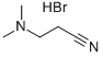 (2-CYANOETHYL)(DIMETHYL)AMMONIUM BROMIDE 结构式