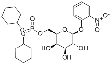2-硝基苯基-Β-D-吡喃半乳糖苷-6-磷酸环己铵盐 结构式