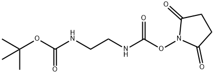 N-琥珀酰亚胺基 N,N′-乙烯基二(氨基甲酸)叔丁酯 结构式