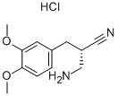 L-3-(3,4-二甲氧基苯基)-2-氨基-2-甲基丙腈盐酸盐 结构式