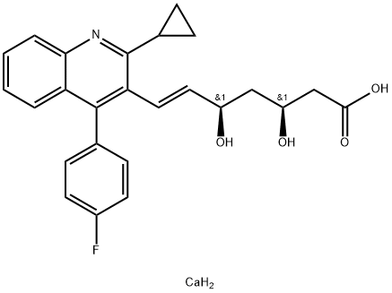 (3S, 5R)-匹伐他汀钙 结构式