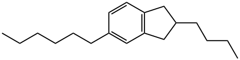 2-Butyl-5-hexylindane 结构式