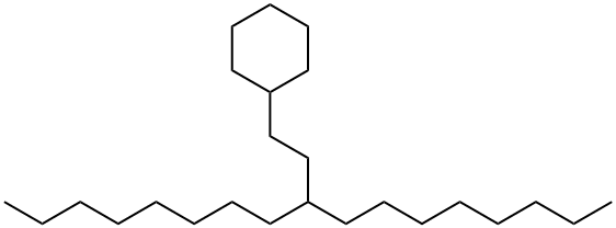 9-(2-Cyclohexylethyl)heptadecane 结构式