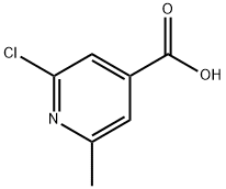 2-氯-6-甲基吡啶-4-羧酸 结构式